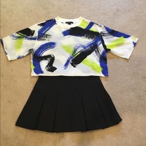 F21 Bundle skirt and retro 80s top